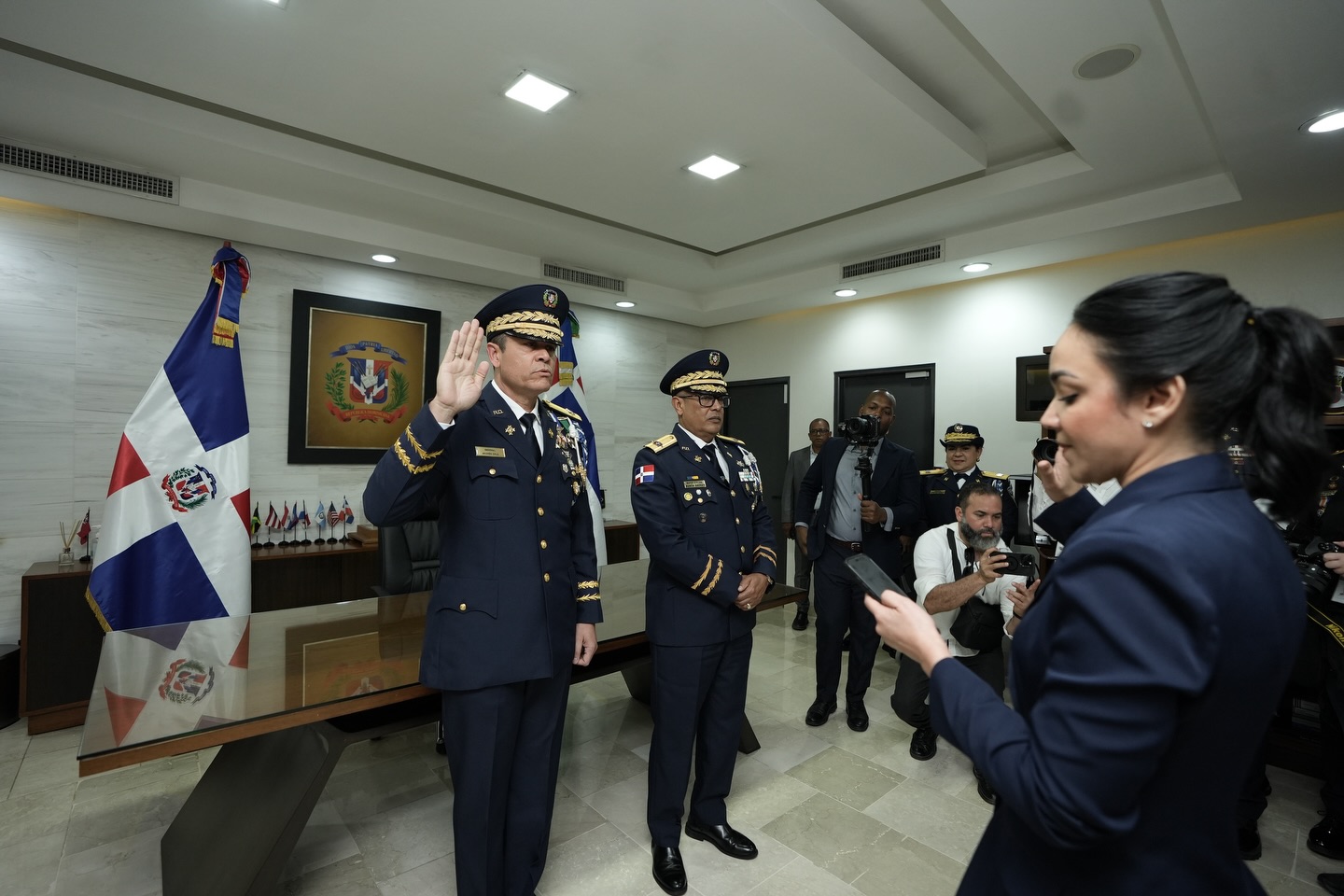 Cambio de mando Faride Raful juramenta a Andrés Modesto Cruz Cruz como nuevo director de la Policía Nacional