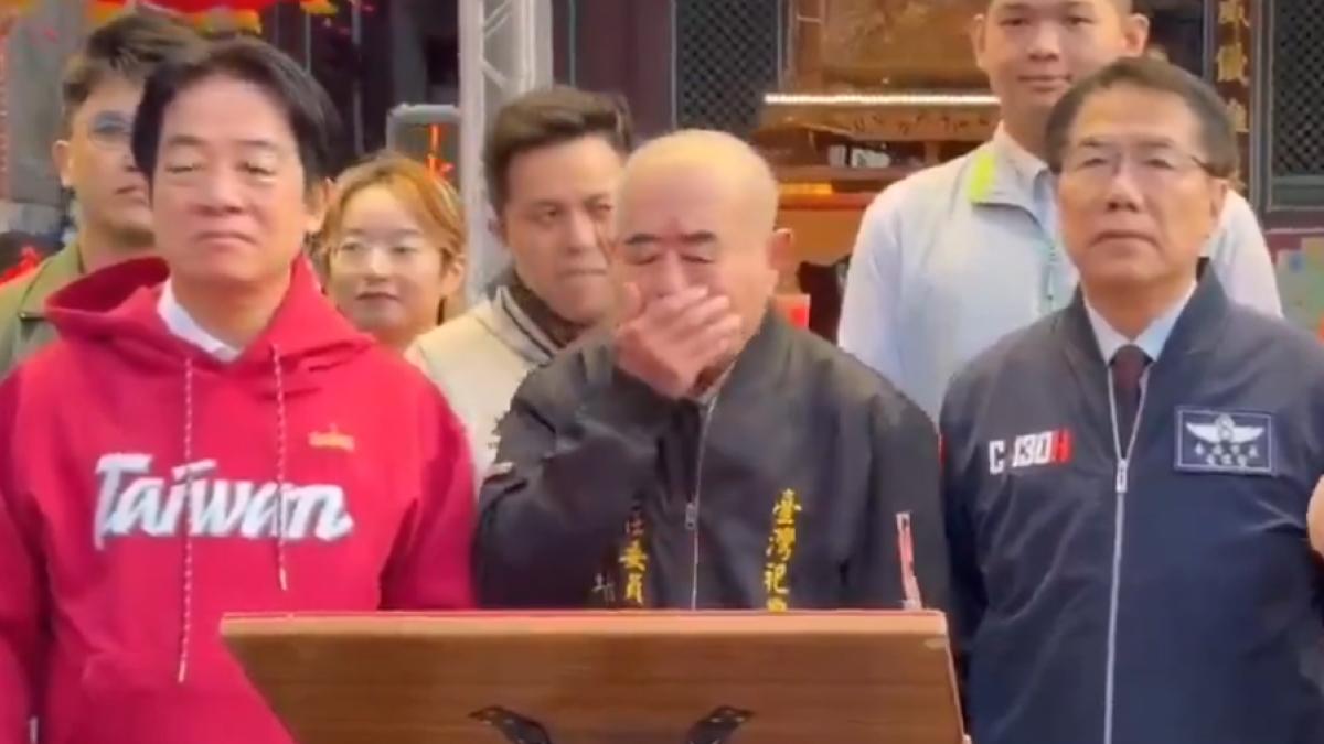 Incidente inesperado en Tainan El presidente del templo Sidian Wumiao sufre indisposición sobre el mandatario Lai Ching-te