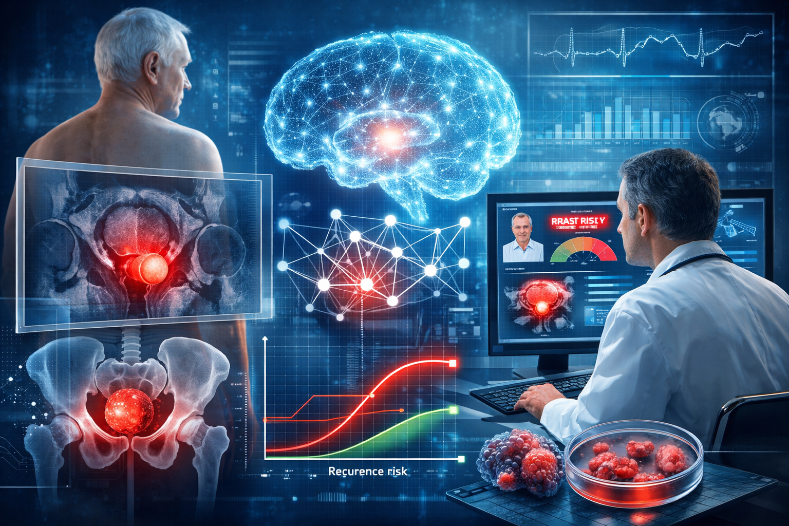 Nuevo modelo de IA identifica riesgos de recaída en pacientes con cáncer de próstata